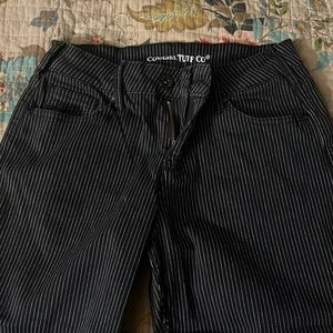 Cowgirl Tuff Co black pinstripe trousers 28x37 worn 2x